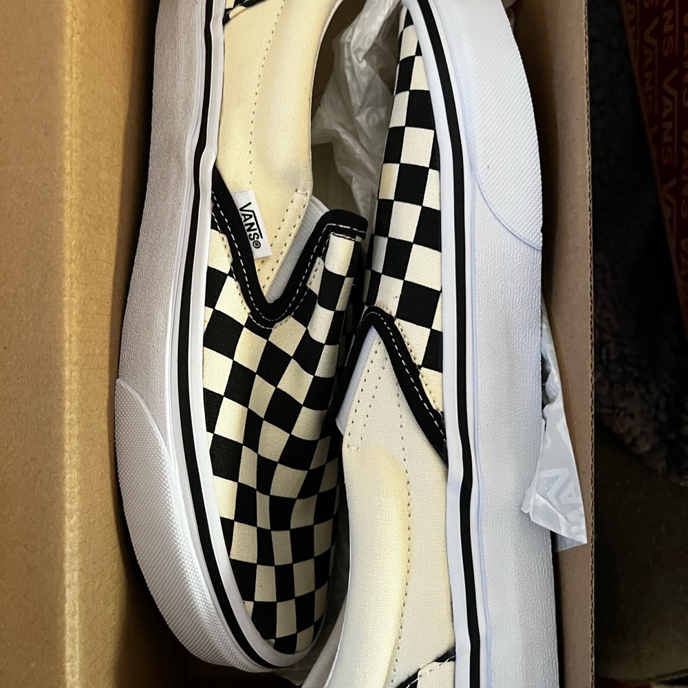 Classic checkerboard Vans new in box!